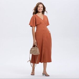 a new day Terracotta Midi Dress